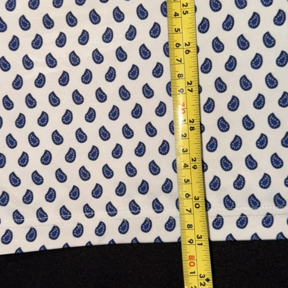 Polo Ralph Lauren White&Blue Paisley Pattern Blue Bandana AOP Mens XL